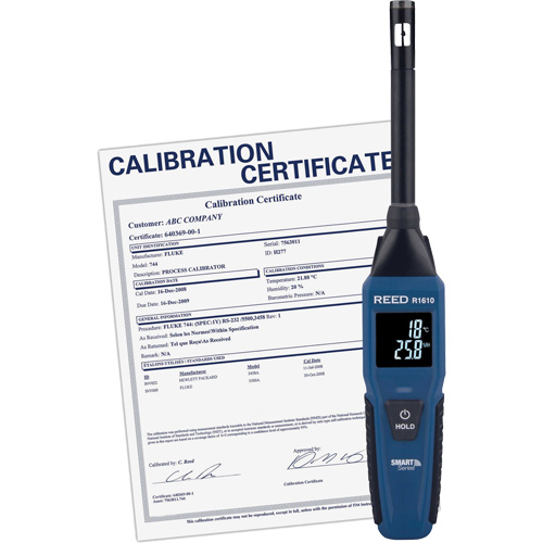 Thermo-hygrom&egrave;tre Bluetooth Smart Series avec certificat ISO, 0,0% - 100% RH, -4°- 140° F (-20° - 60° C) OSI Industrial Sales