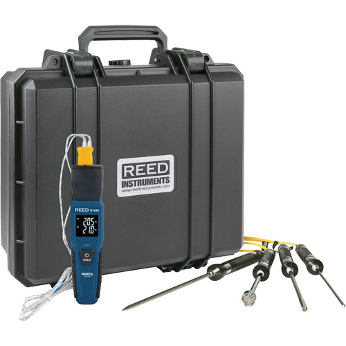 R1640 Smart Series Thermocouple Thermometer with Type-K Thermocouple Probes, Contact, Digital, 32-122°F (0-50°C) OSI Industrial Sales