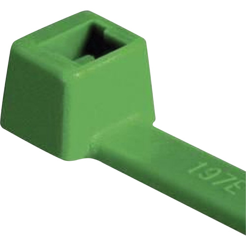 UL Rated PA66 Cable Ties, 4" Long, 18 lbs. Tensile Strength, Green OSI Industrial Sales