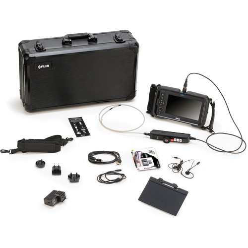 Ensemble de vid&eacute;oscope avec longue sonde de cam&eacute;ra &agrave; articulation bidirectionnelle de 4,5 mm × 1 m, 7" Affichage, 1024 x 600 pixels OSI Industrial Sales