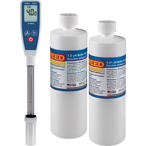 Long Stem pH Meter & 4pH/7pH Buffer Solution Kit OSI Industrial Sales