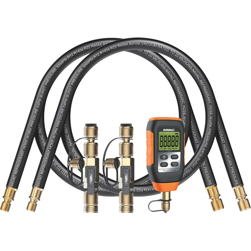 Ensemble d'&eacute;vacuation rapide avec tuyaux, outils de base et vacuom&egrave;tre en micron OSI Industrial Sales