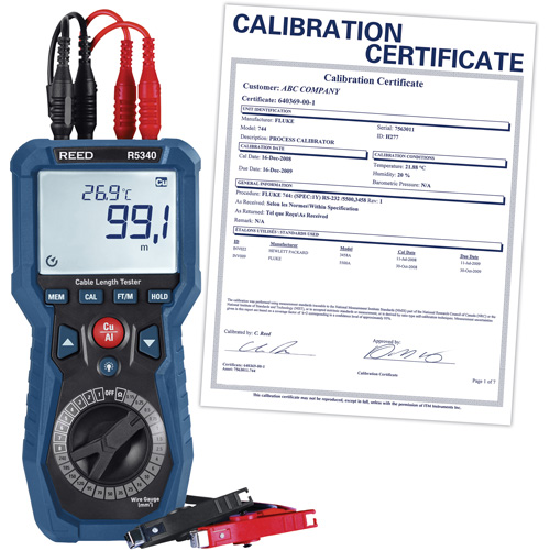 Testeur de longueur de c&acirc;ble avec certificat d'&eacute;talonnage OSI Industrial Sales