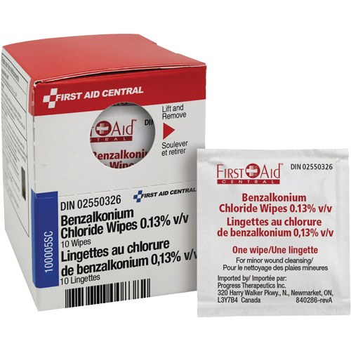 SmartCompliance Refill Benzalkonium Chloride Wipes 0.13% v/v, Towelette, Antiseptic OSI Industrial Sales