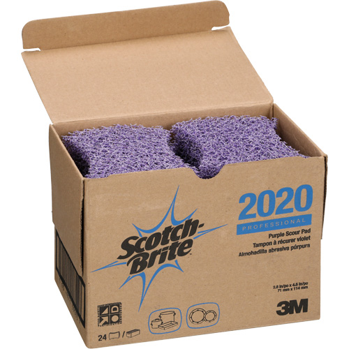 Scotch-Brite Purple Scour Pad, 4-1/2" L x 2-4/5" W OSI Industrial Sales