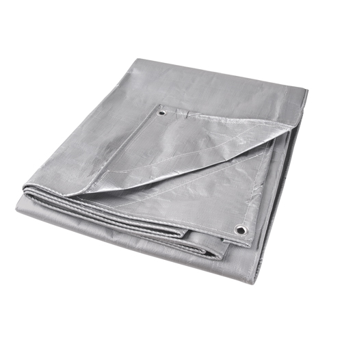 Tarp, Super Heavy-Duty, Silver, 10' x 8' x 12 mils OSI Industrial Sales