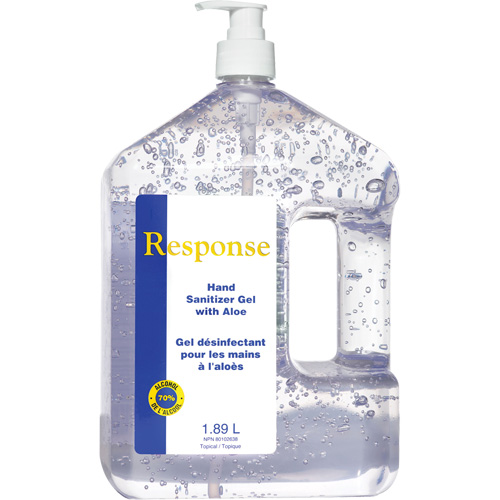 Response&reg; Hand Sanitizer Gel with Aloe, 1890 ml, Pump Bottle, 70% Alcohol OSI Industrial Sales