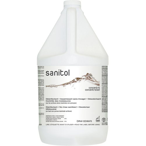 Assainissant & d&eacute;sodorisant Sanitol super concentr&eacute;, 4 L, Cruche OSI Industrial Sales