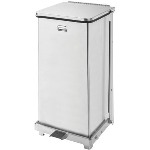 Defenders&reg; Square Step Can with Liner, Stainless Steel, 6.5 US gal. Capacity OSI Industrial Sales