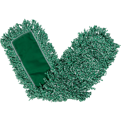 Vadrouille pour &eacute;pousseter en franges boucl&eacute;es, Style &agrave; enfiler, Microfibre, 36" lo x 5" la OSI Industrial Sales