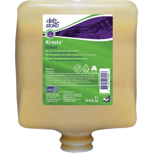 Nettoyant extra puissant pour les mains Kresto Classic, Pierre ponce, 2 L, Recharge, Parfum&eacute; OSI Industrial Sales