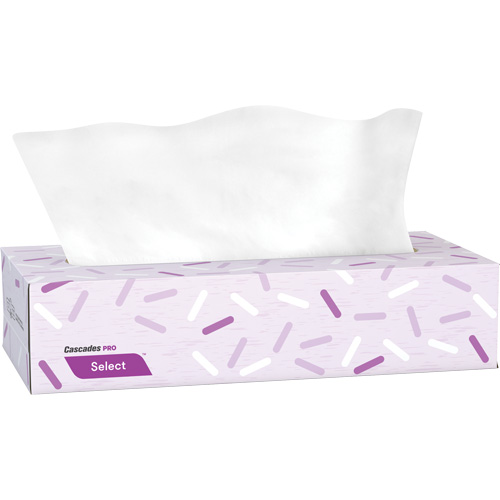 Pro Select Facial Tissue, 2 Ply, 7.3" L x 8.1" W, 100 Sheets/Box OSI Industrial Sales