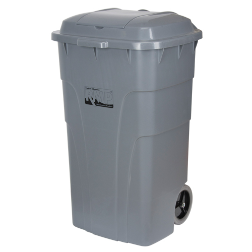 Roll Out Garbage Bin, Polyethylene, 65 US gal. OSI Industrial Sales