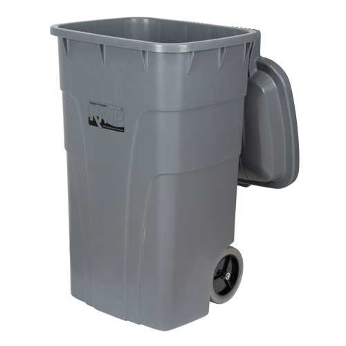 Roll Out Garbage Bin, Polyethylene, 65 US gal. OSI Industrial Sales