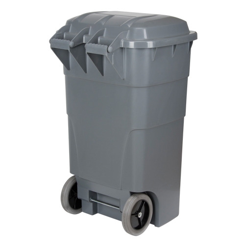Roll Out Garbage Bin, Polyethylene, 65 US gal. OSI Industrial Sales