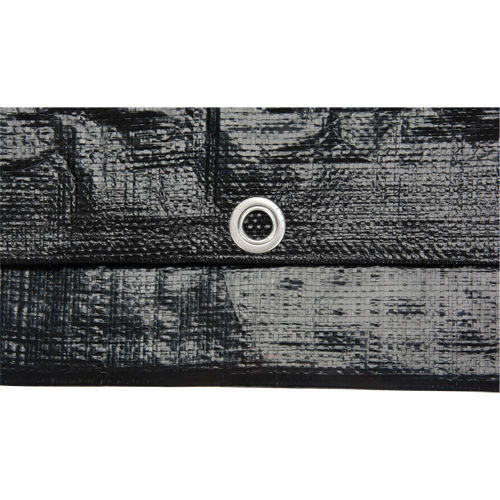 Tarp, Light Industrial Duty, Black, 6' x 8' x 8 mils OSI Industrial Sales