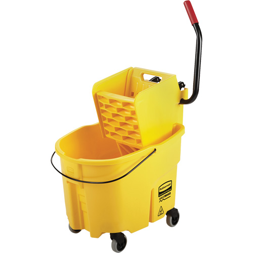 Ensemble de seau pour vadrouille et essoreuse WaveBrake, Pression lat&eacute;rale, 8,75 gal. US (35 pintes), Jaune OSI Industrial Sales