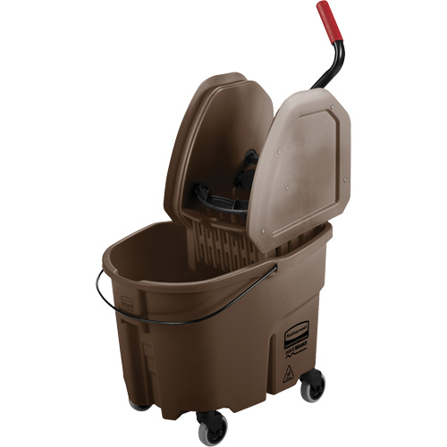 WaveBrake&reg; Mop Bucket & Wringer Combo Pack, Down Press, 8.75 US Gal.(35 Quart), Brown OSI Industrial Sales