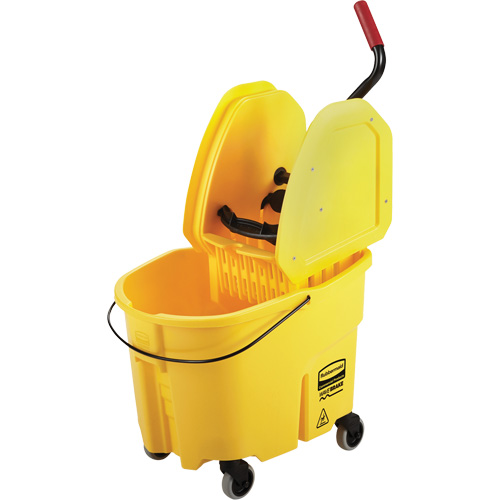 WaveBrake&reg; Mop Bucket & Wringer Combo Pack, Down Press, 8.75 US Gal.(35 Quart), Yellow OSI Industrial Sales
