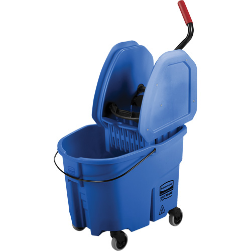 WaveBrake&reg; Mop Bucket & Wringer Combo Pack, Down Press, 8.75 US Gal.(35 Quart), Blue OSI Industrial Sales