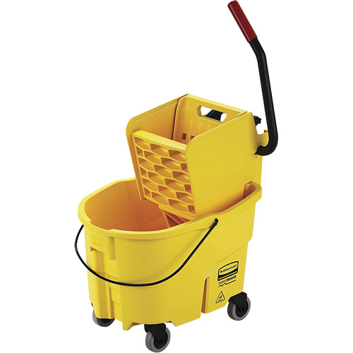 Seau pour vadrouille et essoreuse WaveBrake, Pression lat&eacute;rale, 6,5 gal. US (26 pintes), Jaune OSI Industrial Sales