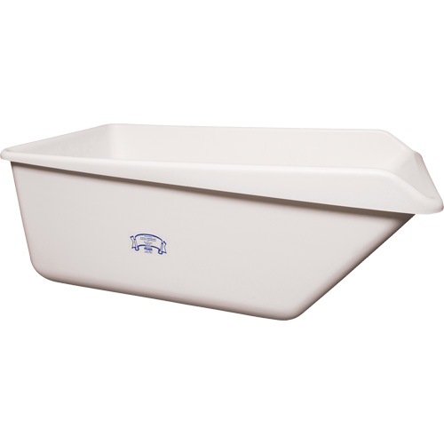 Bac de rangement avec rebord inclin&eacute;, Plastique, Blanc OSI Industrial Sales