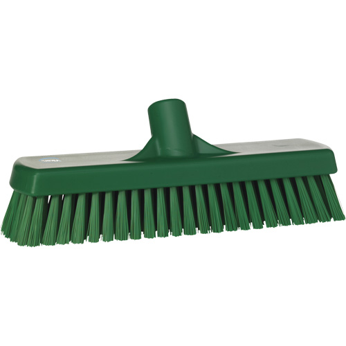 Brosse &agrave; r&eacute;curer pour planchers et murs, Crins Ferme, 12", Polyester, Vert OSI Industrial Sales