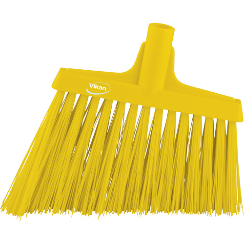 Angle Broom Head, X-Coarse Bristles, 12", Polyester, Yellow OSI Industrial Sales