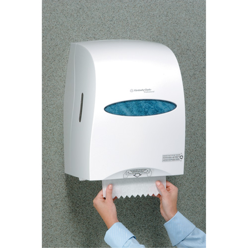 Distributeur de serviettes en rouleaux durs Sanitouch, Manuel/Sans contact, 12,63" la x 10,2" p x 16,13" h OSI Industrial Sales