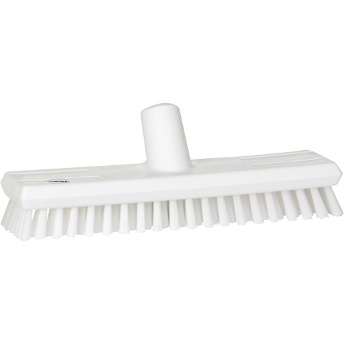 Brosse lave-pont aliment&eacute;e en eau, Crins Extra-ferme, 10-3/4", Polyester, Blanc OSI Industrial Sales