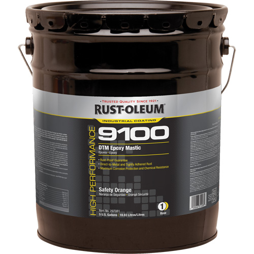 Base de mastic &eacute;poxy DTM du syst&egrave;me 9100, Orange s&eacute;curit&eacute;, 5 gal., Seau OSI Industrial Sales