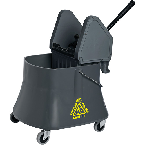 Champ Bucket & Wringer Combo, Down Press, 10 US Gal.(40 Quart), Grey OSI Industrial Sales