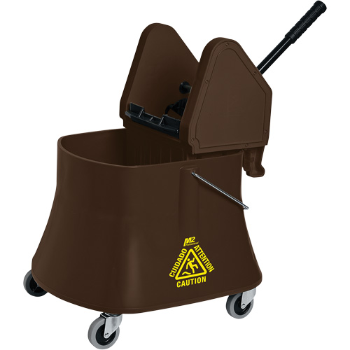 Champ Bucket & Wringer Combo, Down Press, 10 US Gal.(40 Quart), Brown OSI Industrial Sales