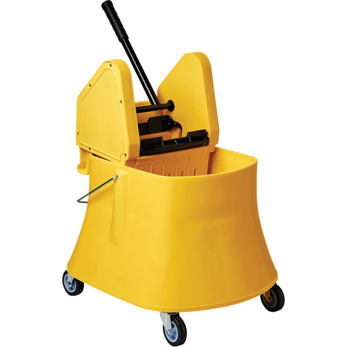 Ensemble de seau pour vadrouille et essoreuse Champ, Pression vers le bas, 7,5 gal. US (30 pintes), Jaune OSI Industrial Sales