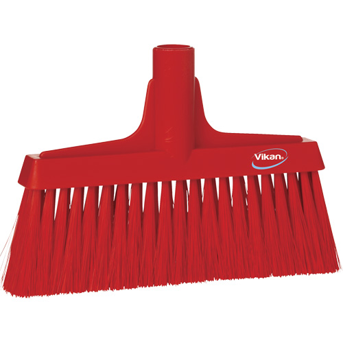 Upright Broom Head, Coarse/Fine Bristles, 10-1/4", Polyester, Red OSI Industrial Sales