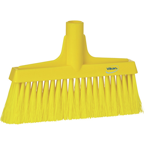 Upright Broom Head, Coarse/Fine Bristles, 10-1/4", Polyester, Yellow OSI Industrial Sales