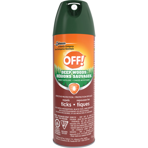 Insectifuge chasse-tiques Off! R&eacute;gions sauvages, DEET &agrave; 25 %, A&eacute;rosol, 170 g OSI Industrial Sales