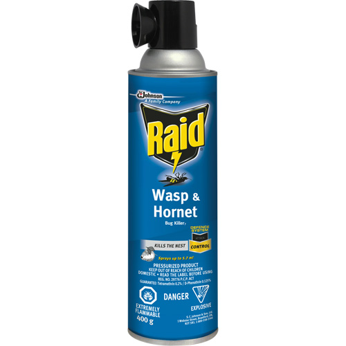 Raid&reg; Wasp & Hornet Bug Killer, 400 g, Solvent Base OSI Industrial Sales
