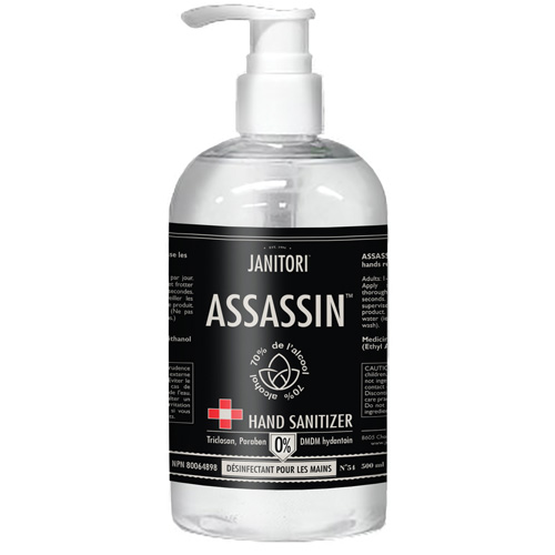 54 Assassin Hand Sanitizer, 500 ml, Pump Bottle, 70% Alcohol OSI Industrial Sales