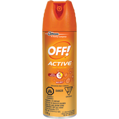 OFF! Active&reg; Insect Repellent, 15% DEET, Aerosol, 170 g OSI Industrial Sales