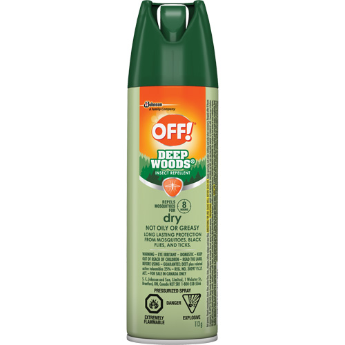 OFF! Deep Woods&reg; Insect Repellent, 25% DEET, Aerosol, 113 g OSI Industrial Sales