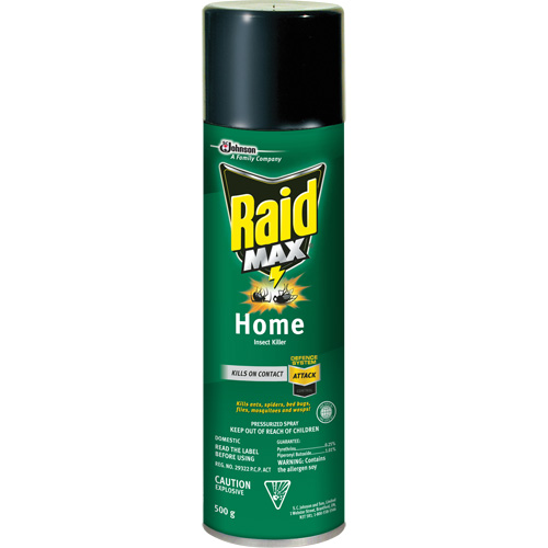 Insecticide pour insectes domestiques Raid Max, 500 g, Canette a&eacute;rosol, &agrave; base de solvant OSI Industrial Sales