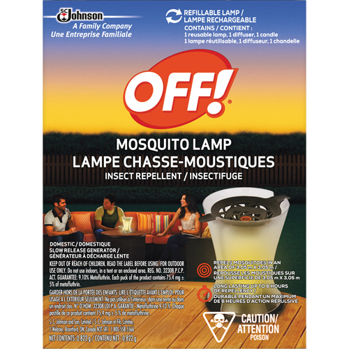 OFF! PowerPad&reg; Mosquito Repellent Lamp, DEET Free, Lamp, 0.822 g OSI Industrial Sales