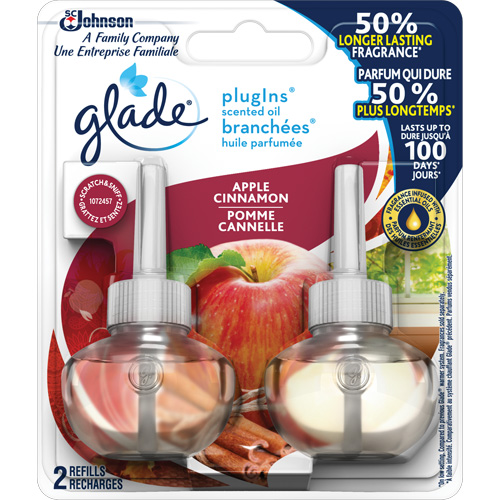 Glade&reg; PlugIns&reg; Scented Oil Refills, Apple Cinnamon, Cartridge OSI Industrial Sales