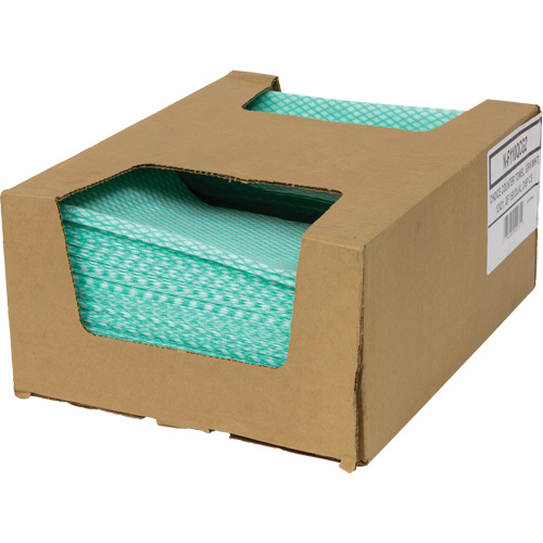 SaniWorks&reg; Choice Counter Cloths, Green/White OSI Industrial Sales