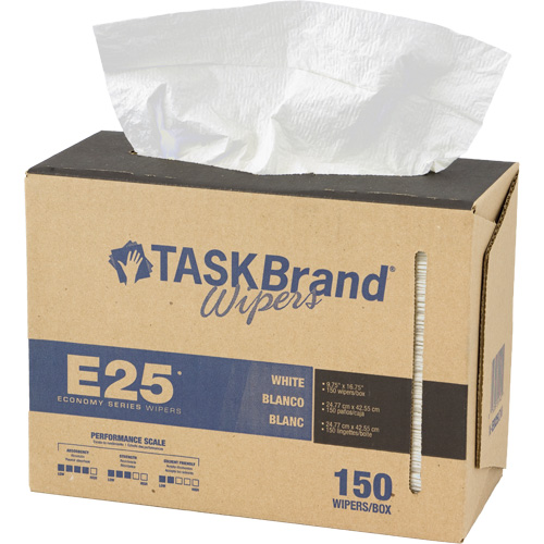TaskBrand&reg; E25 Economy Scrim Wipers, All-Purpose, 16-3/4" L x 9-3/4" W OSI Industrial Sales