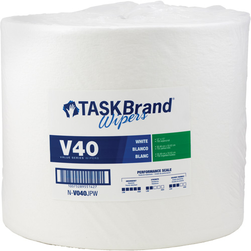 Essuie-tout de s&eacute;rie de qualit&eacute; V40 TaskBrand, Tout usage, 13" lo x 12" la OSI Industrial Sales