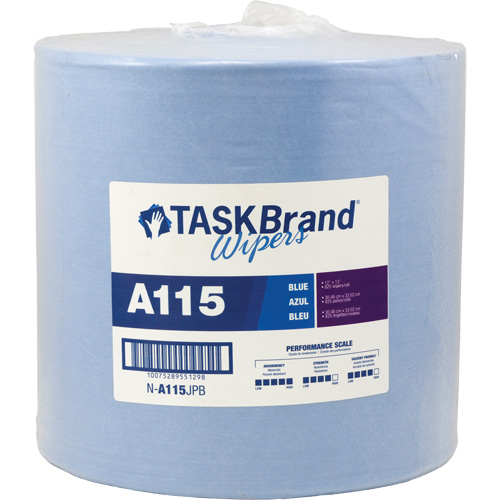 Chiffons &agrave; haut rendement A115 TaskBrand, Robuste, 13" lo x 12" la OSI Industrial Sales