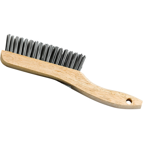 Brosse &agrave; manche en patin, Acier, 4 x 16 rangs de fils, Longueur 9-3/4" OSI Industrial Sales