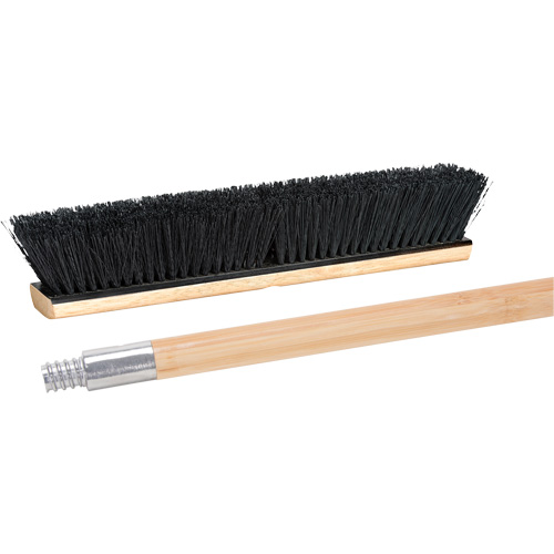 Push Broom with Metal-Threaded Handle, 24", Medium, Tampico Bristles OSI Industrial Sales